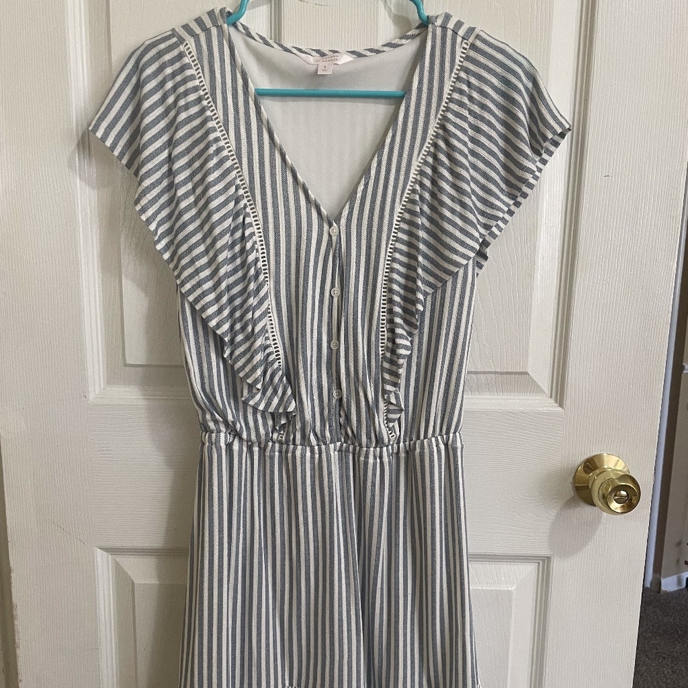 Blue & White striped dress
